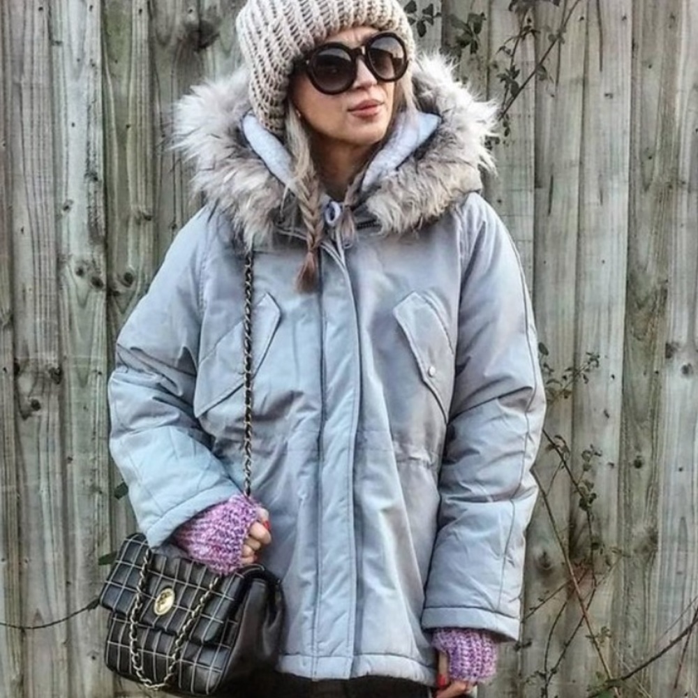 Gray winter coat